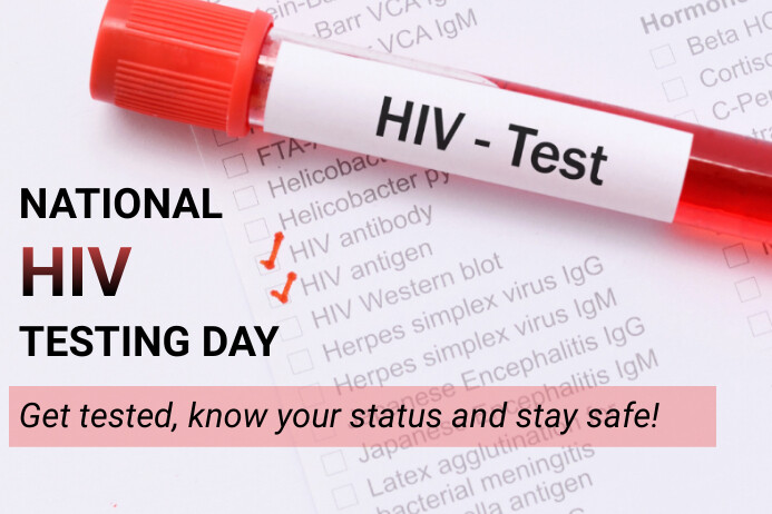 National HIV Testing Day Poster template