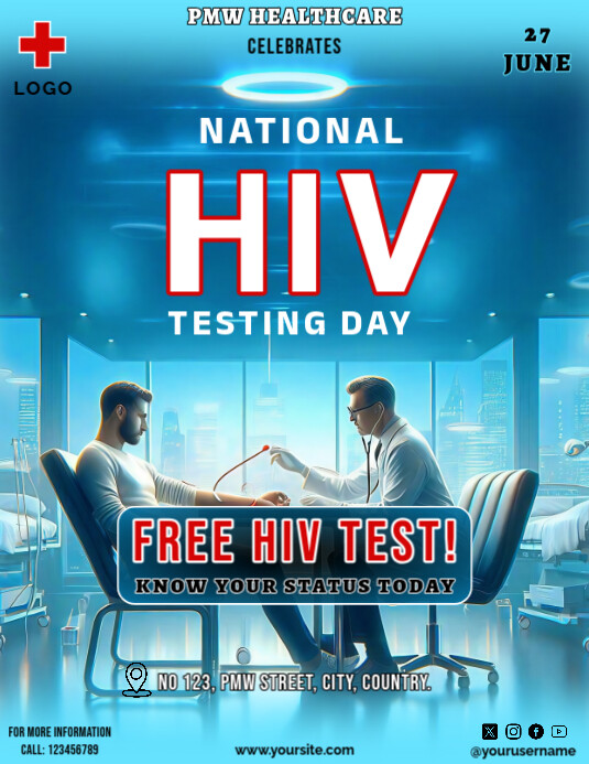 National HIV Testing Day Flyer (US Letter) template