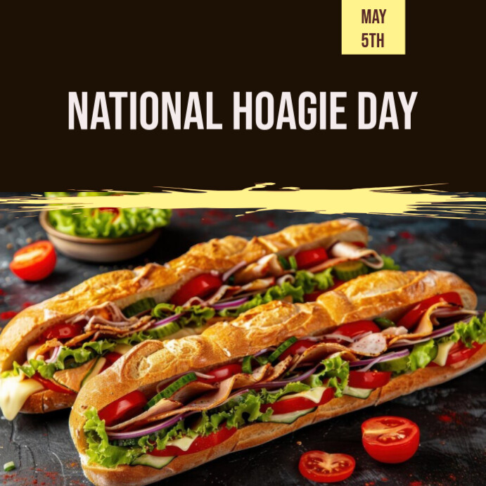 national hoagie day Instagram Post template