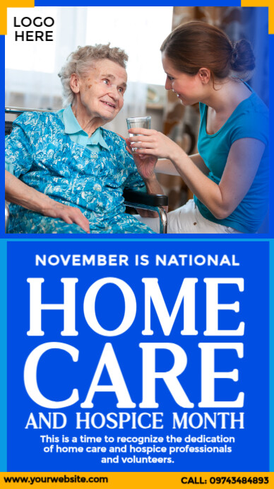 National Home Care and Hospice Month Instagram-verhaal template
