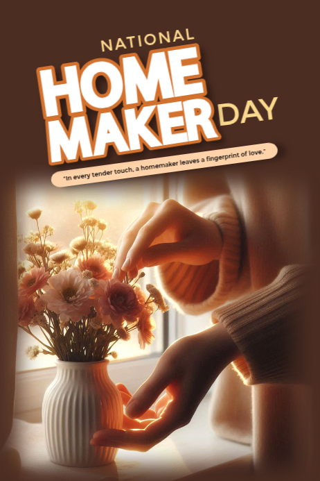 National homemaker day Template | PosterMyWall