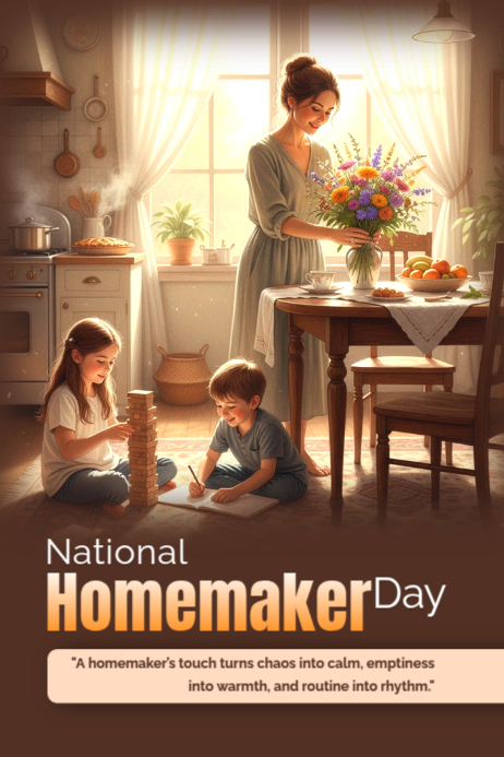National homemaker day Poster template