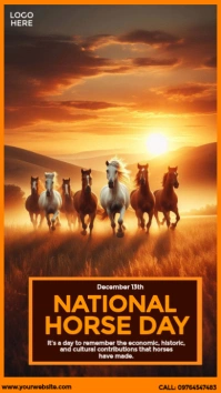 National Horse Day Design template