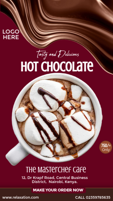 Modèle national hot chocolate day ad | PosterMyWall