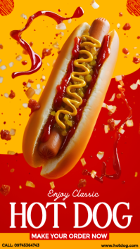 National Hot Dog Day Promotion Historia de Instagram template