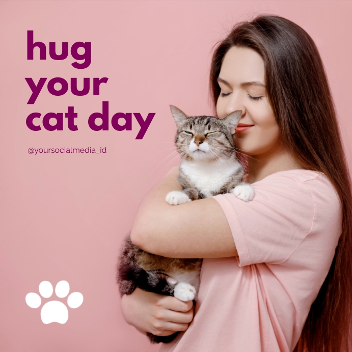 national hug your cat day template PosterMyWall