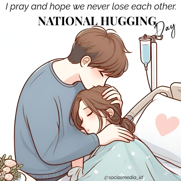 National hugging day Instagram Post template