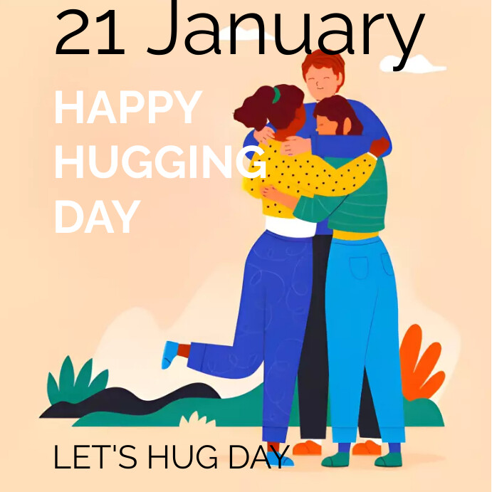 National hugging day Instagram Post template