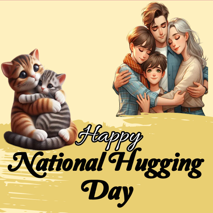 National Hugging Day flyer Template PosterMyWall