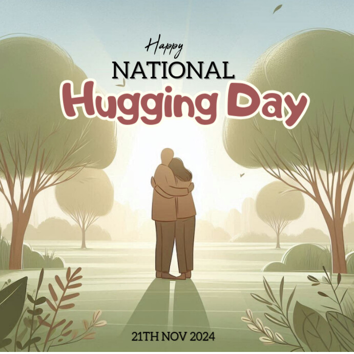National Hugging Day  Instagram Post template