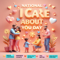 National I Care About You Day Instagram Post template