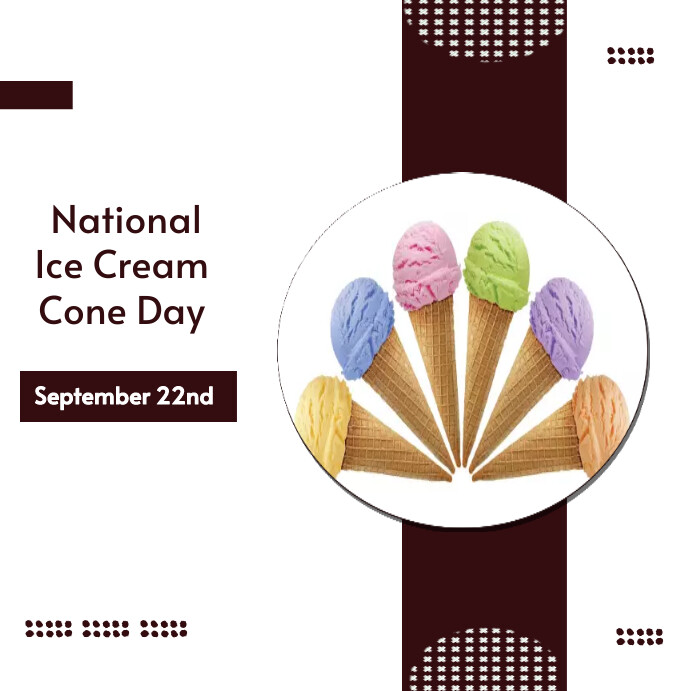 Copy of national ice cream cone day PosterMyWall