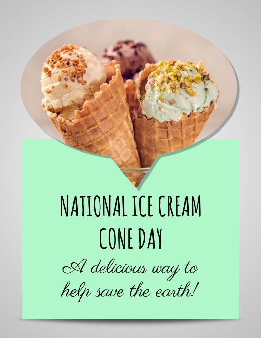 Copy of National Ice Cream Cone Day PosterMyWall