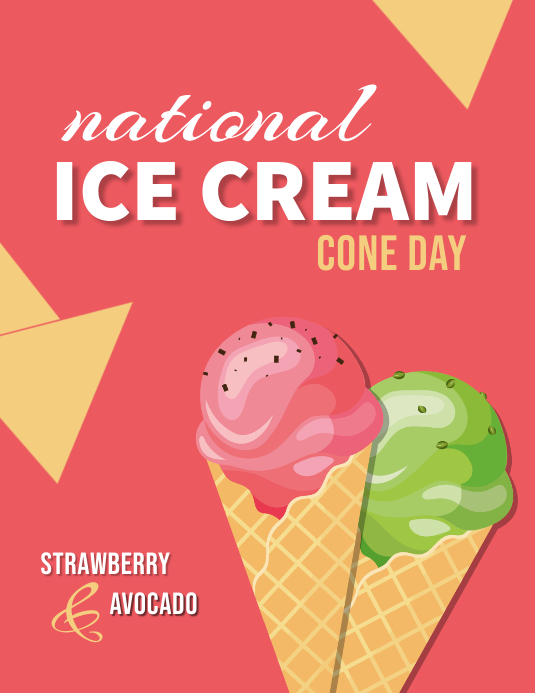 Copy of National Ice Cream Cone Day PosterMyWall
