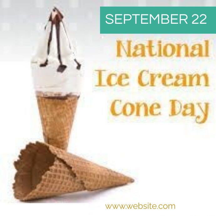 National ice cream cone day Instagram post Template PosterMyWall