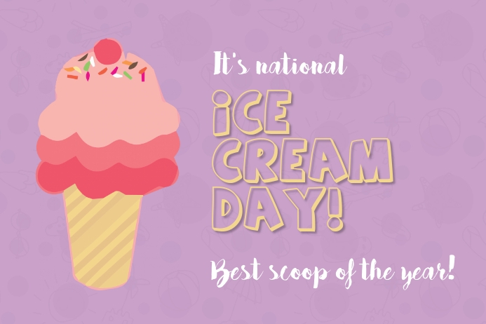 National Ice cream day (Pink) Plakat template