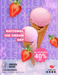 National Ice Cream Day Flyer (US Letter) template