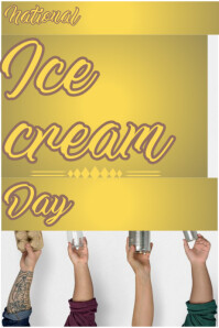 National ice cream day Poster template