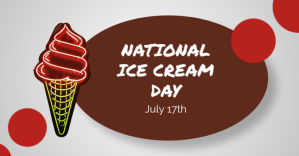 Brown National Ice Cream Day Facebook Shared Image Template