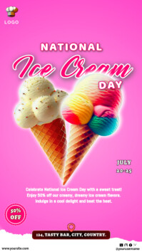 National Ice Cream Day Instagram Story template