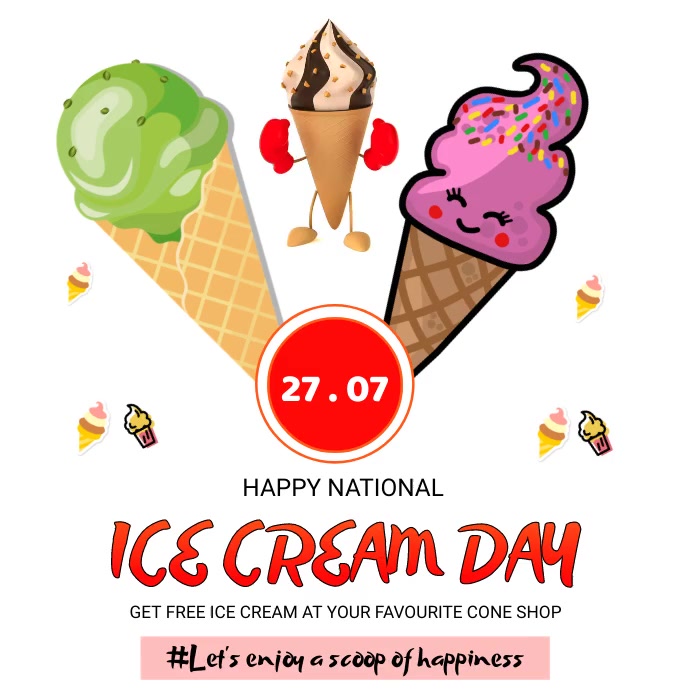 Plantilla De National Ice Cream Day Poster Template PosterMyWall Plantilla De National Ice Cream Day Poster Template PosterMyWall
