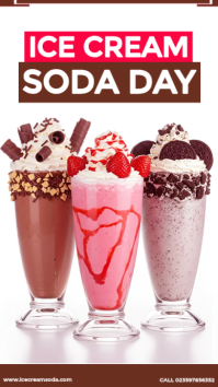 National Ice Cream Soda Day Promo Instagram 快拍 template