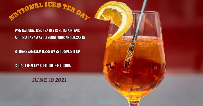 Copy of NATIONAL ICED TEA DAY | PosterMyWall