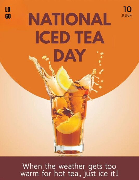 National iced tea day Template | PosterMyWall