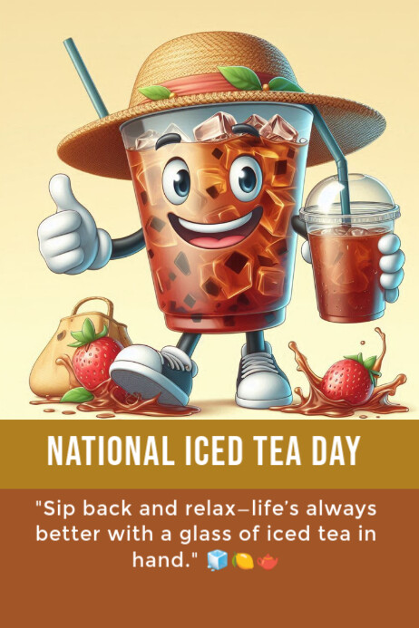 Nsa Sweet Tea National iced tea day Template | PosterMyWall