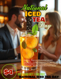 National Iced Tea Day Promotion Template | PosterMyWall