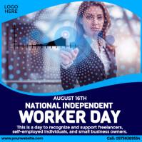 National Independent Worker Day Instagram Post template