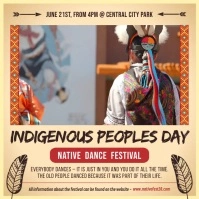 National Indigenous Day Event Square Video Kwadrat (1:1) template