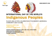 national indigenous day Postcard Pocztówka template