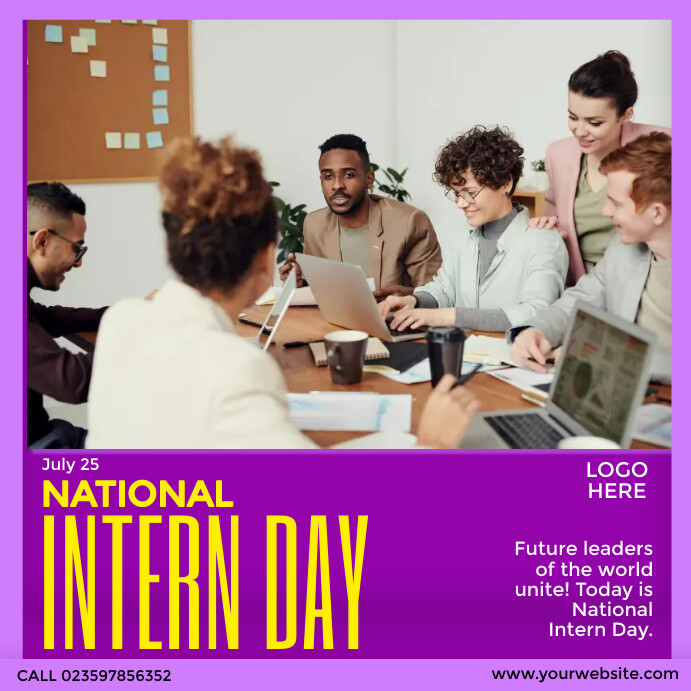 National Intern Day Template | PosterMyWall