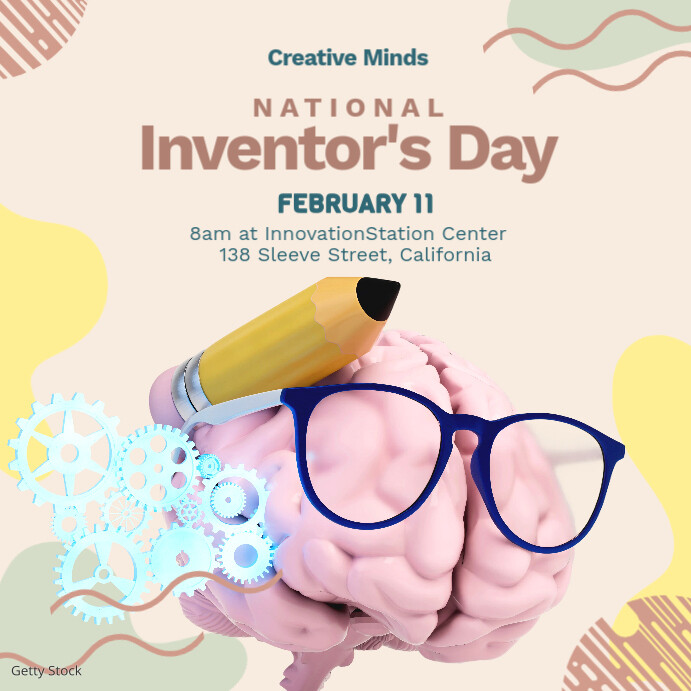 Copy of National Inventor's Day Square Post Template | PosterMyWall