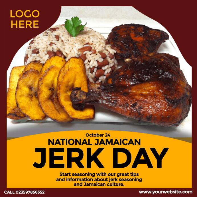 National Jamaican Jerk Day Template | PosterMyWall
