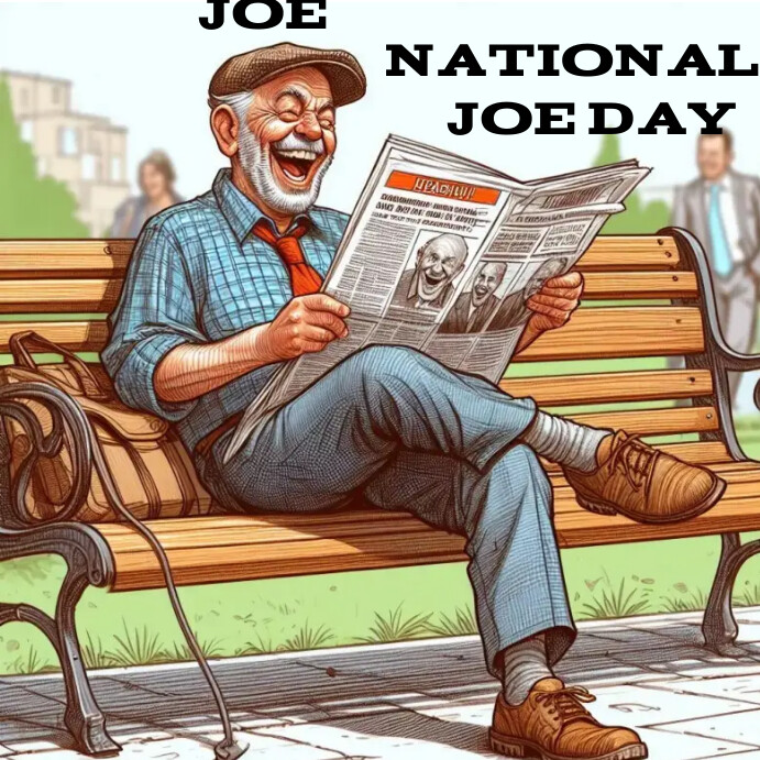 national Joe day flyer Message Instagram template