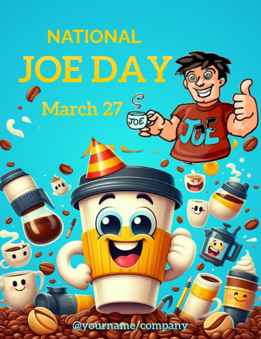 National Joe Day Flyer Template ใบปลิว (US Letter)