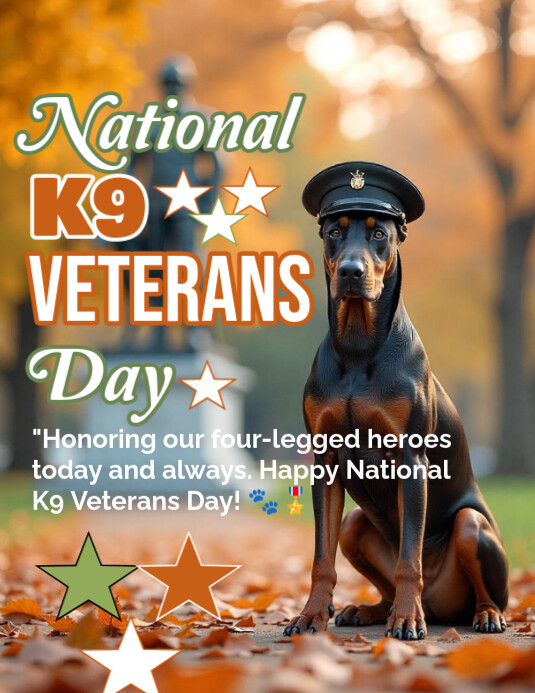 Plantilla de National K9 Veterans Day | PosterMyWall