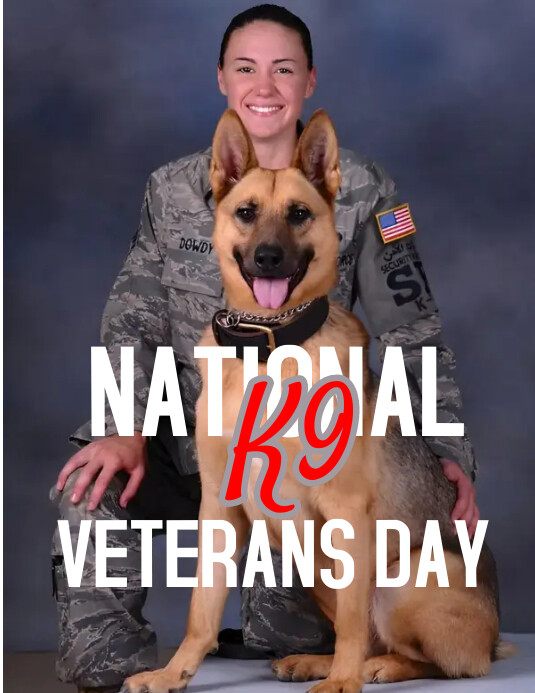 national k9 veterna's day Flyer (US Letter) template