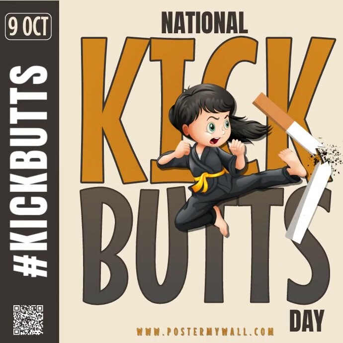 Kick Nation National Kick Butts Day Template | PosterMyWall