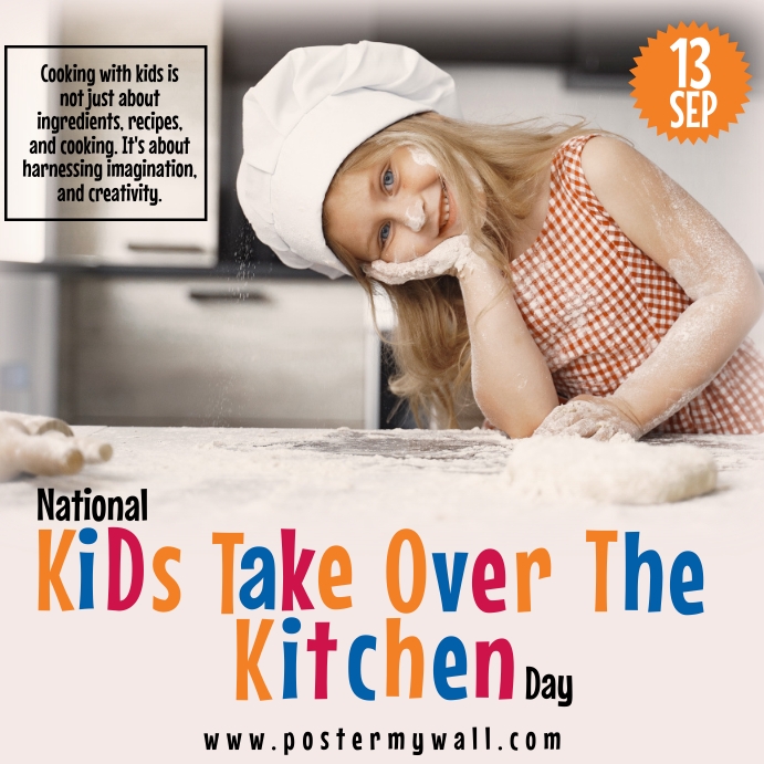 National kids take over the kitchen day Post Template | PosterMyWall
