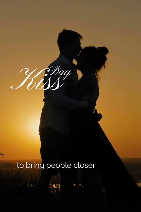 National Kiss Day Poster template