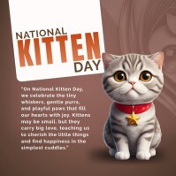 National kitten day template