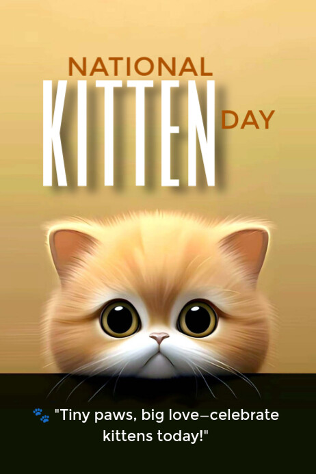national kitten day Poster template