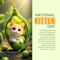 National kitten day Instagram Post template