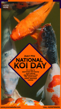 National Koi Day Template Instagram Story