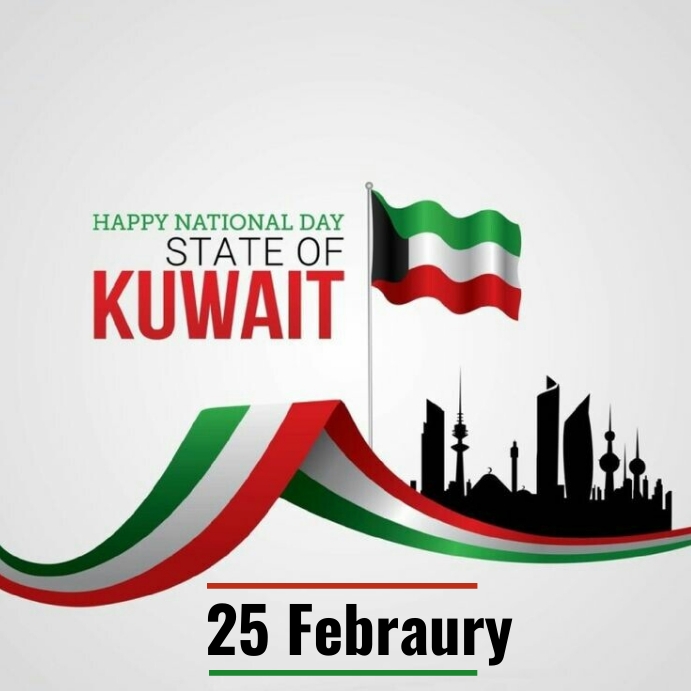 National kuwait day instagram post Template PosterMyWall