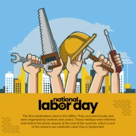 National Labor Day Instagram Post template