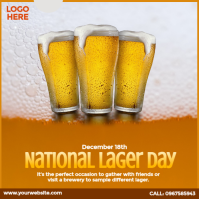 national lager day Instagram Post template